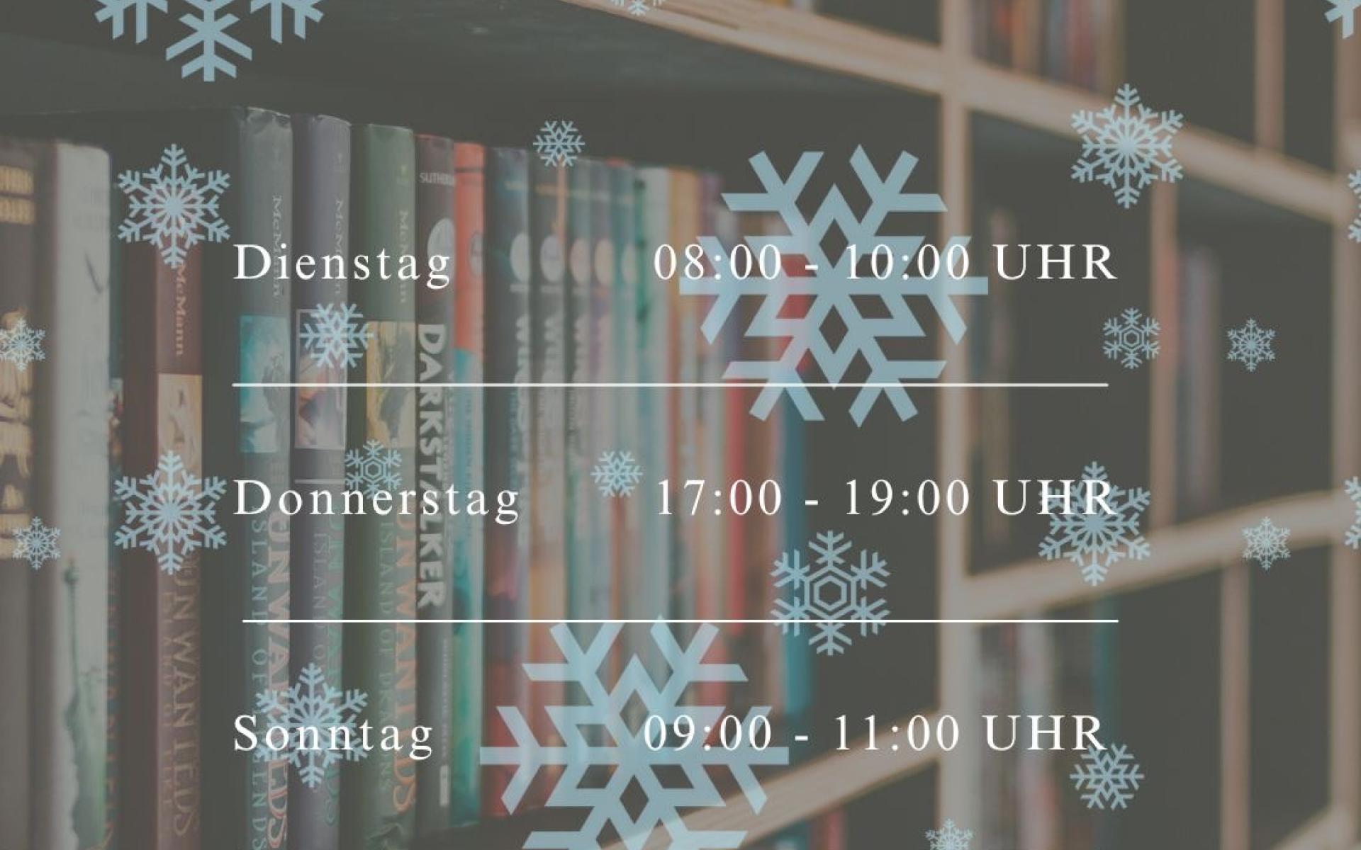 Winteröffnungszeiten Pfarrbücherei Schalchen