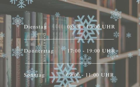 Winteröffnungszeiten Pfarrbücherei Schalchen